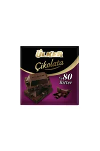 Çikolata %80 Bitter Kare Çikolata 60 Gr X 6 Adet