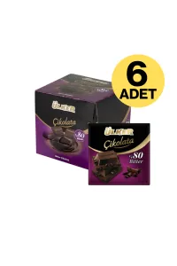Çikolata %80 Bitter Kare Çikolata 60 Gr X 6 Adet