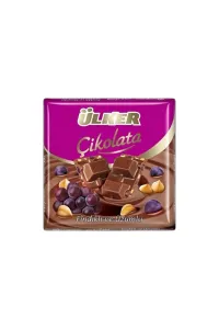 Çikolata Fındıklı Ve Üzümlü Sütlü Kare Çikolata 60 Gr X 6 Adet