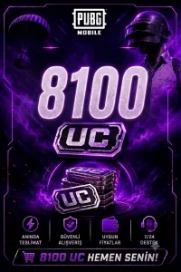 PUBG MOBİLE 8100 UC